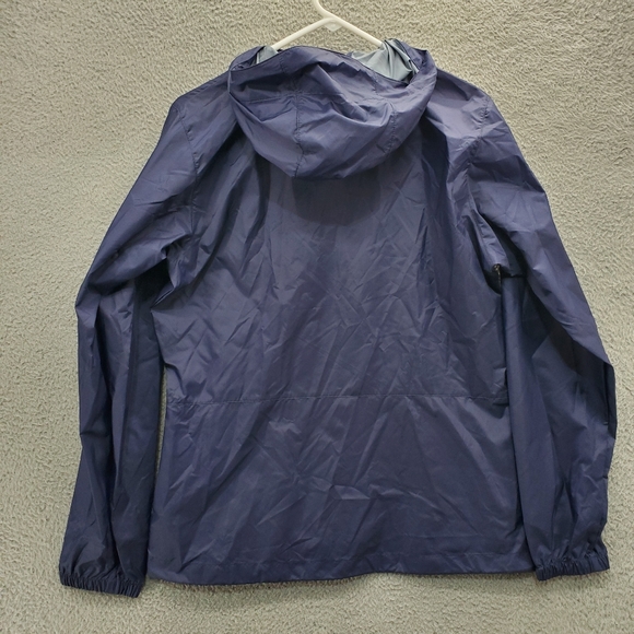 Columbia Packable Windbreaker Jacket Womens Medium Blue Rain Zip Up Hood - Picture 7 of 10
